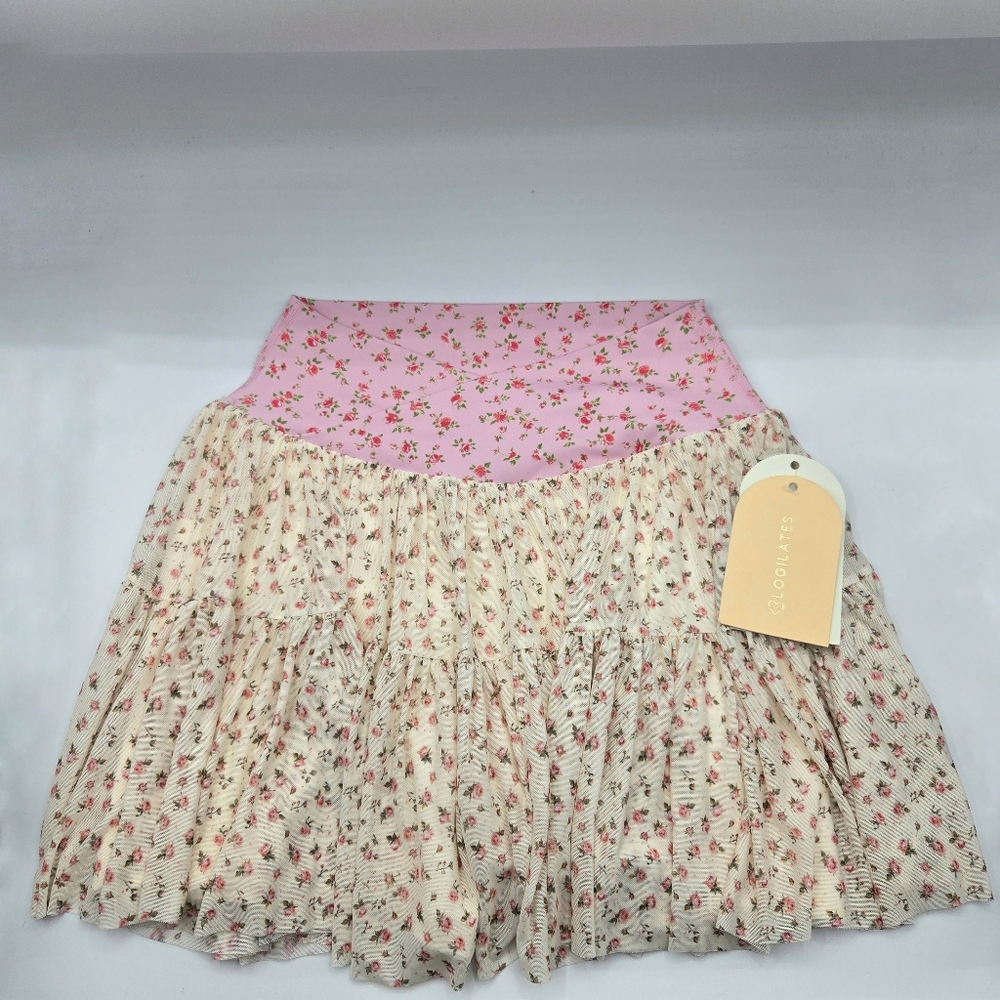 NWT Blogilates Ballerina Skort Pink Floral - Picture 7 of 13